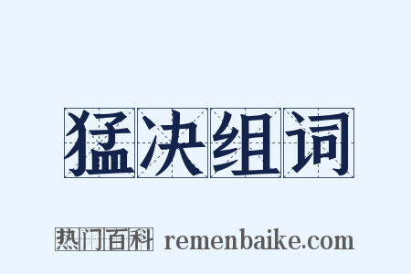 猛决组词是什么意思的图片